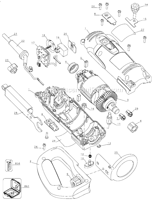 Page A Diagram and Parts List for RS250 Type 1 Black and Decker Multi-Tool